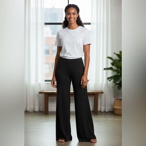 IMAN - EC - Classic Black Wide-Leg Pants